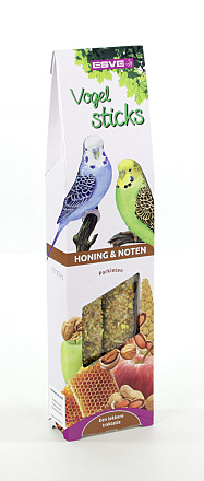 ESVE Vogelsticks Parkiet Honing en Noten 2 st