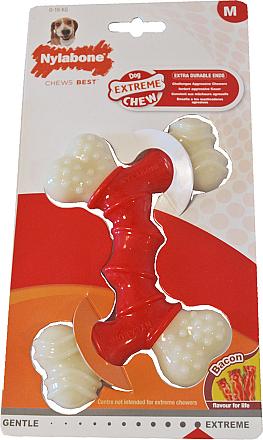 NylaBone Dura Chew Double Bend bacon M