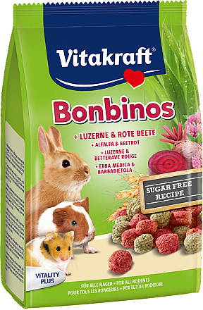 Vitakraft Bonbinos met alfalfa en rode bieten <br>40 gr