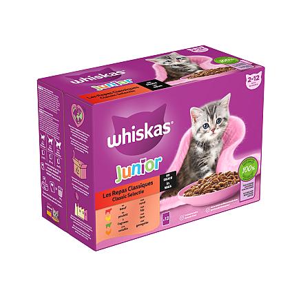 Whiskas Kattenvoer Junior Classic Selectie in Saus 12 x 85 gr