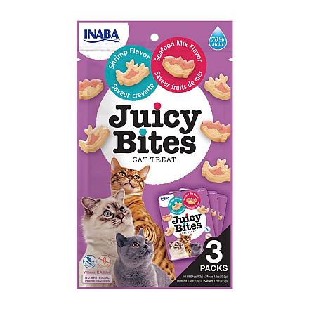 Inaba Juicy Bites Shrimp & Seafood Mix<br> 3 x 11.3 gr