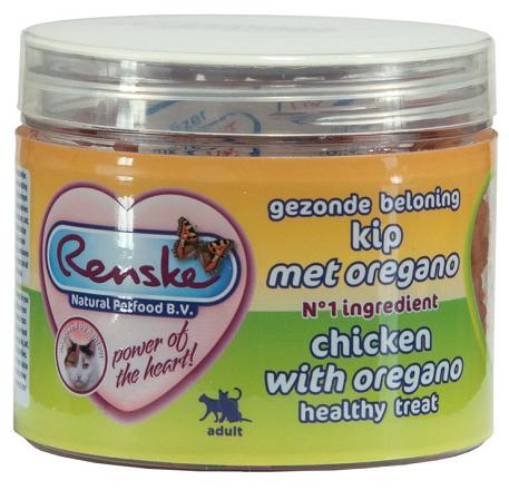 Renske Gezonde Beloning Mini Hartjes Kip/Oregano 100 gr