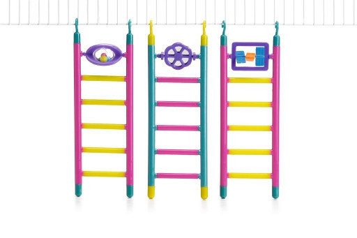 Beeztees Plastic parkietenladder met 6 treden. Assorti.